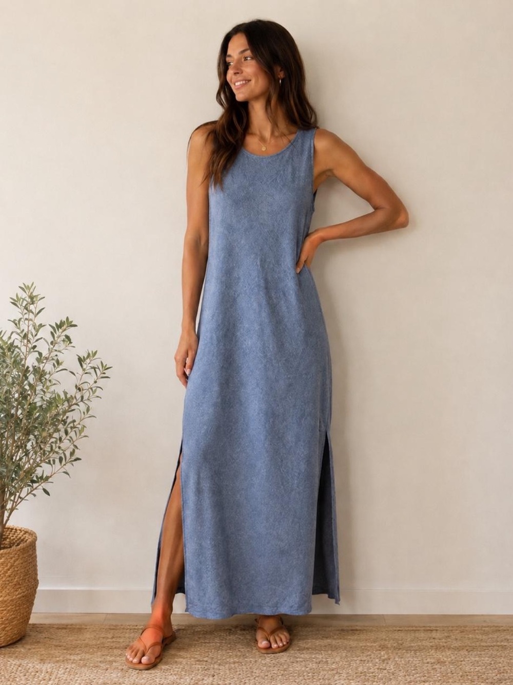 Joie Light Blue linen dress